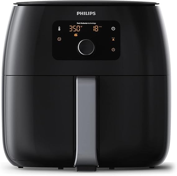 Philips Premium Airfryer XXL, Fat Removal Technology, 3lb/7qt, Rapid Air Technology, Digital Display, Keep Warm Mode, 5 Cooking Presets, NutriU App, Family Sized, Black (HD9650/96) - Best Features