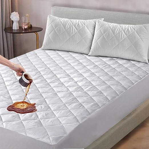 Cotton Comfort Bedding Waterproof Mattress Protector King Size 4-Layer Quilted King Size Mattress Protector With 30cm Deep Pockets Ultra Soft & Breathable Waterproof Mattress Cover White - Best Features