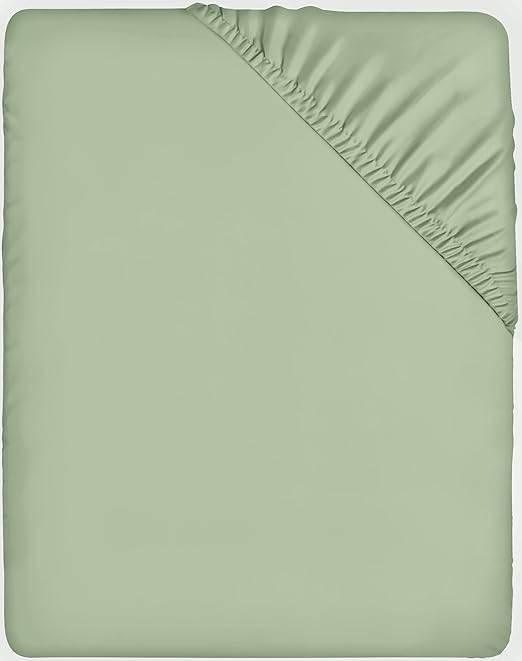 Utopia Bedding Fitted Sheet Single, Sage - Deep Pocket 14 inch (35 cm) - Easy Care - Soft Brushed Microfibre Fabric - Shrinkage and Fade Resistant - Bottom Sheet - Best Features