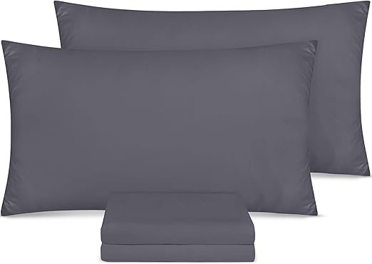 Utopia Bedding - Pillow Cases 4 Pack - Standard Size 50x75 cm - 100% Brushed Microfiber Pillowcases with Envelope Closure - Wrinkle, Fade, Stain Resistant Pillow Cases - Grey - Best Features
